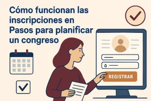 cómo funcionan las inscripciones en Pasos para planificar un congreso