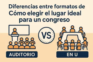 diferencias entre formatos de Cómo elegir el lugar ideal para un congreso