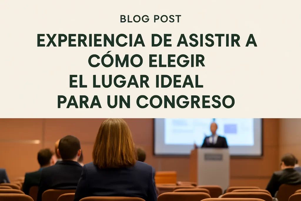 experiencia de asistir a Cómo elegir el lugar ideal para un congreso