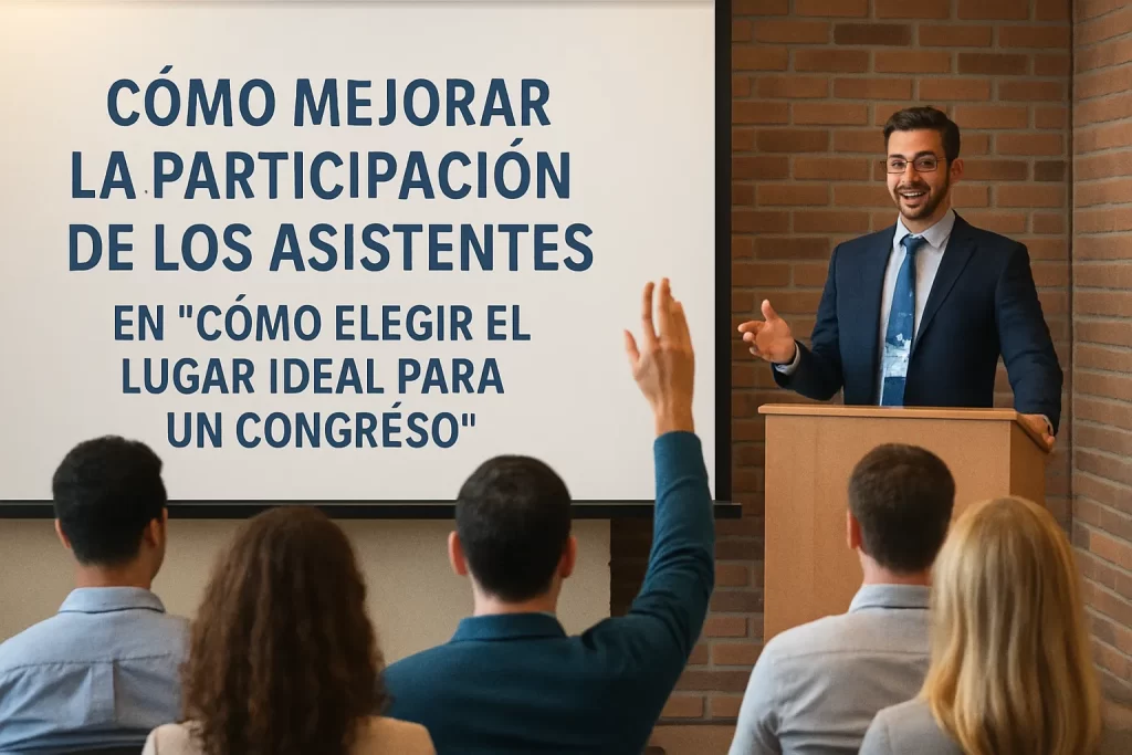 cómo mejorar la participación de los asistentes en Cómo elegir el lugar ideal para un congreso