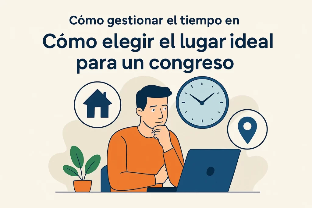 cómo gestionar el tiempo en Cómo elegir el lugar ideal para un congreso