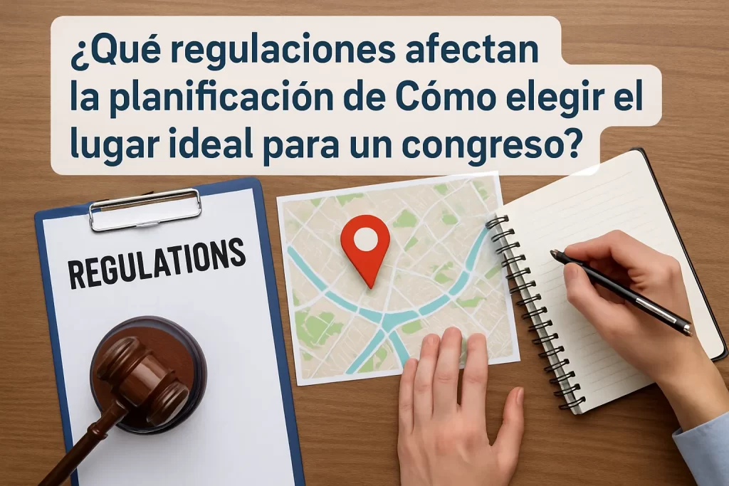 qué regulaciones afectan la planificación de Cómo elegir el lugar ideal para un congreso