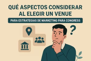 qué aspectos considerar al elegir un venue para Estrategias de marketing para congresos