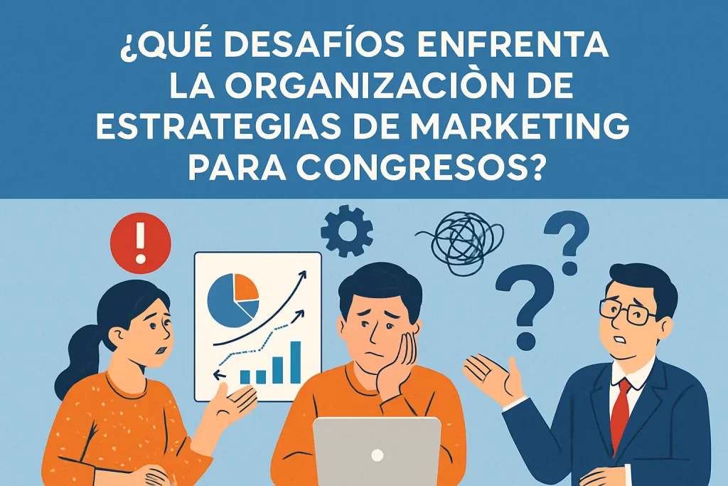 qué desafíos enfrenta la organización de Estrategias de marketing para congresos