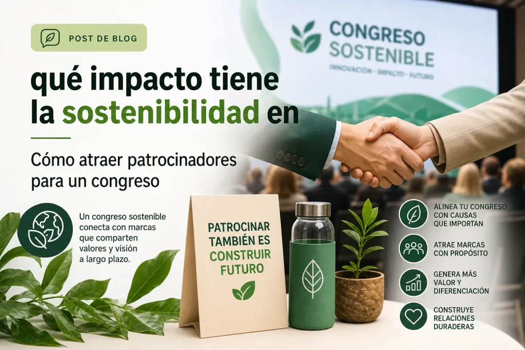 qué impacto tiene la sostenibilidad en Cómo atraer patrocinadores para un congreso
