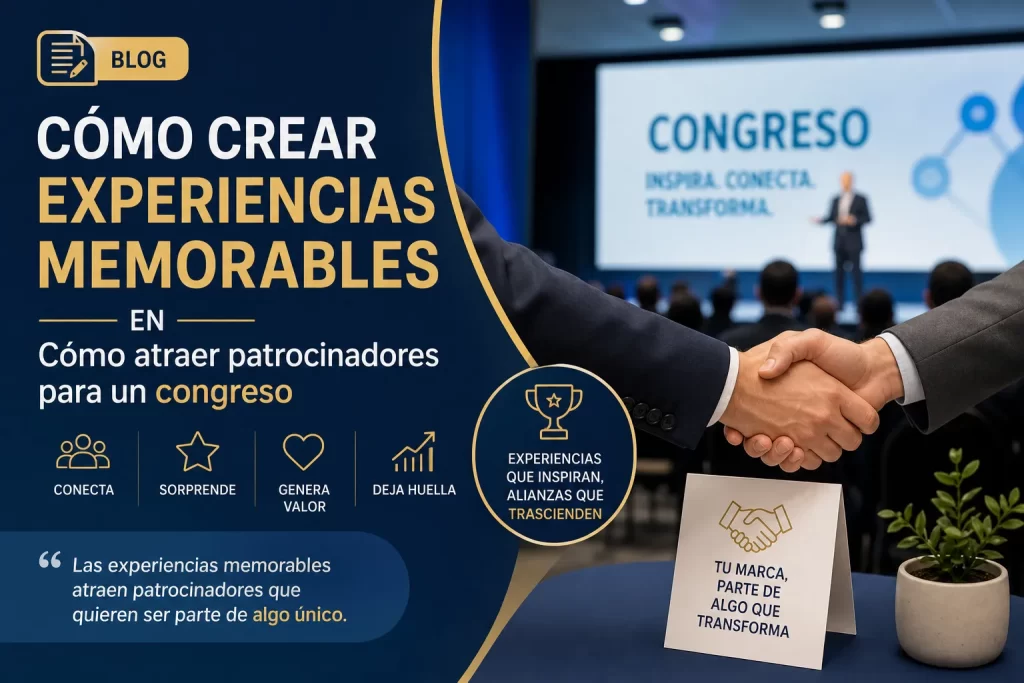 cómo crear experiencias memorables en Cómo atraer patrocinadores para un congreso