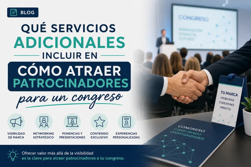 qué servicios adicionales incluir en Cómo atraer patrocinadores para un congreso