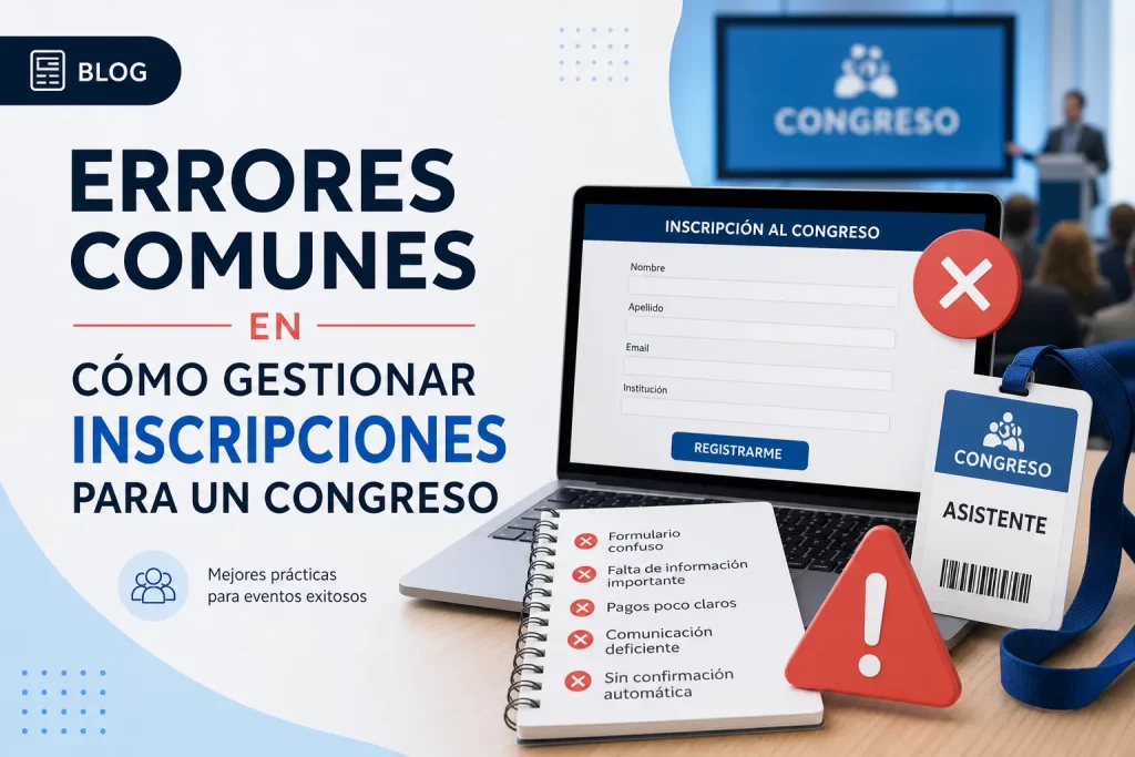 errores comunes en Cómo gestionar inscripciones para un congreso