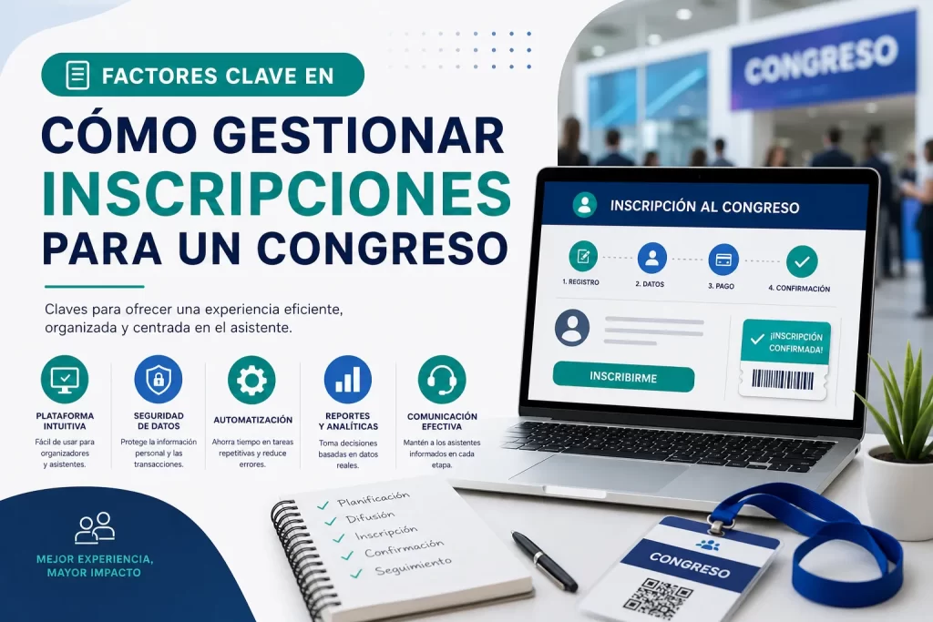 factores clave en Cómo gestionar inscripciones para un congreso